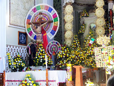 Feria Altarpiece with indigenous symbols