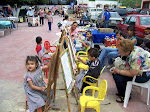 Children Painting in the Plaza
