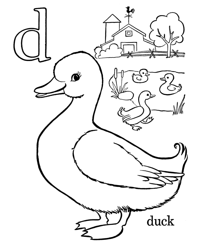 Free Printable Letter D Coloring Pages For Preschoolers
