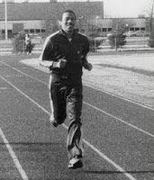 Oscar Moore running on the Rowan/Glassboro NJ track