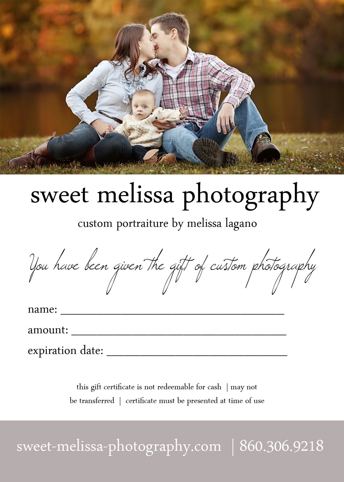 Sweet Melissa Photography: Holiday Gift Ideas- gift certificates!