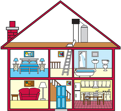 clipart of rooms in a house - photo #44