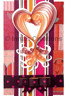 Quilled heart greeting card