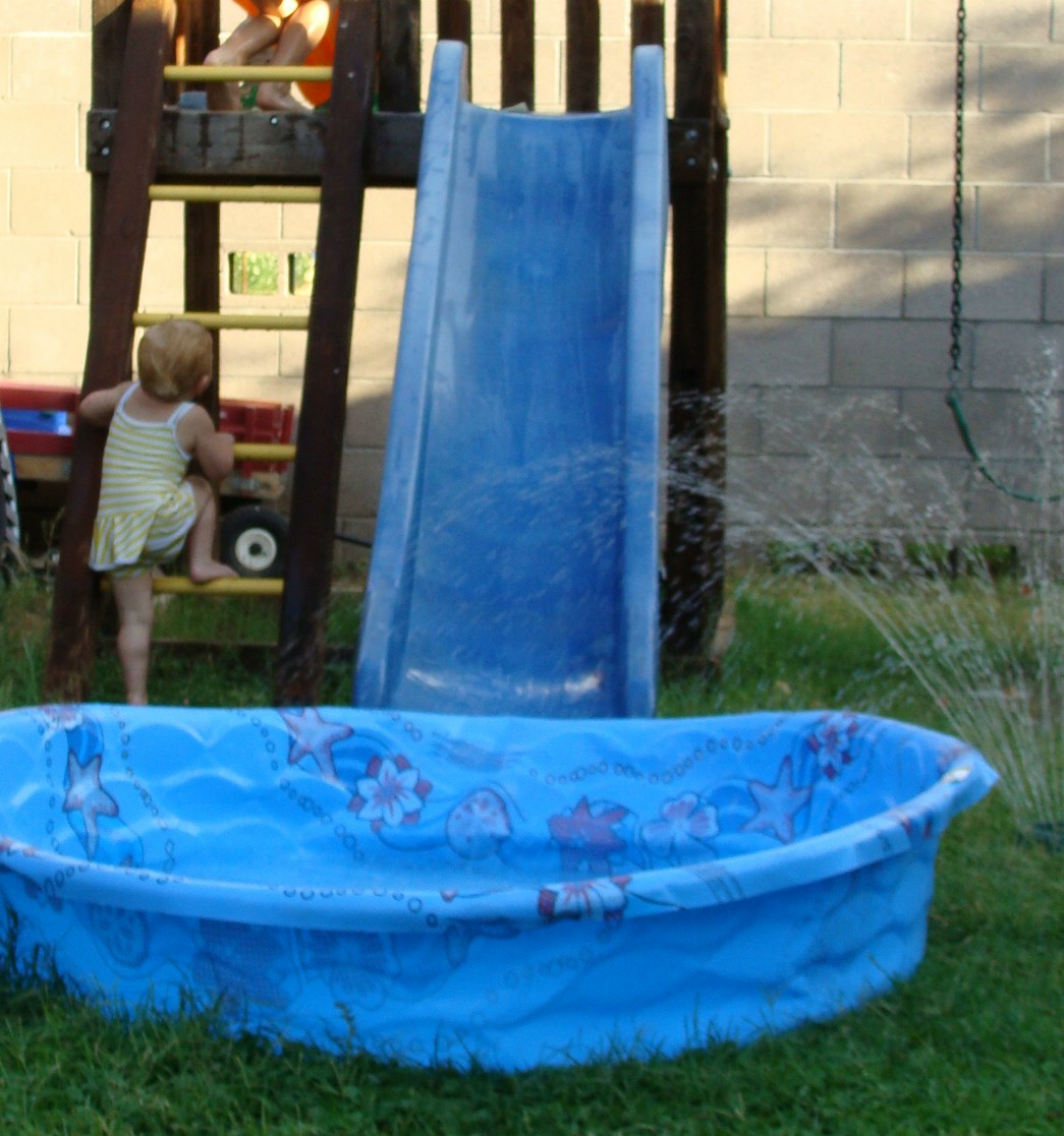 angel Homemade water slide...