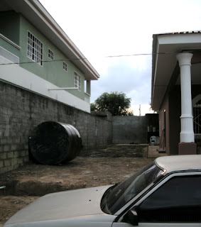 rainwater drain pipe, La Ceiba, Honduras