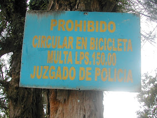 No bicycles, Tela, Honduras