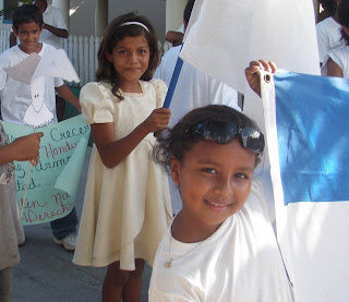 Utila, Honduras peace parade