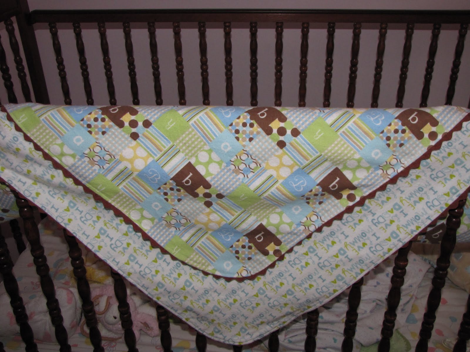 Homemaking Pilgrim Ric Rac Receiving Blanket