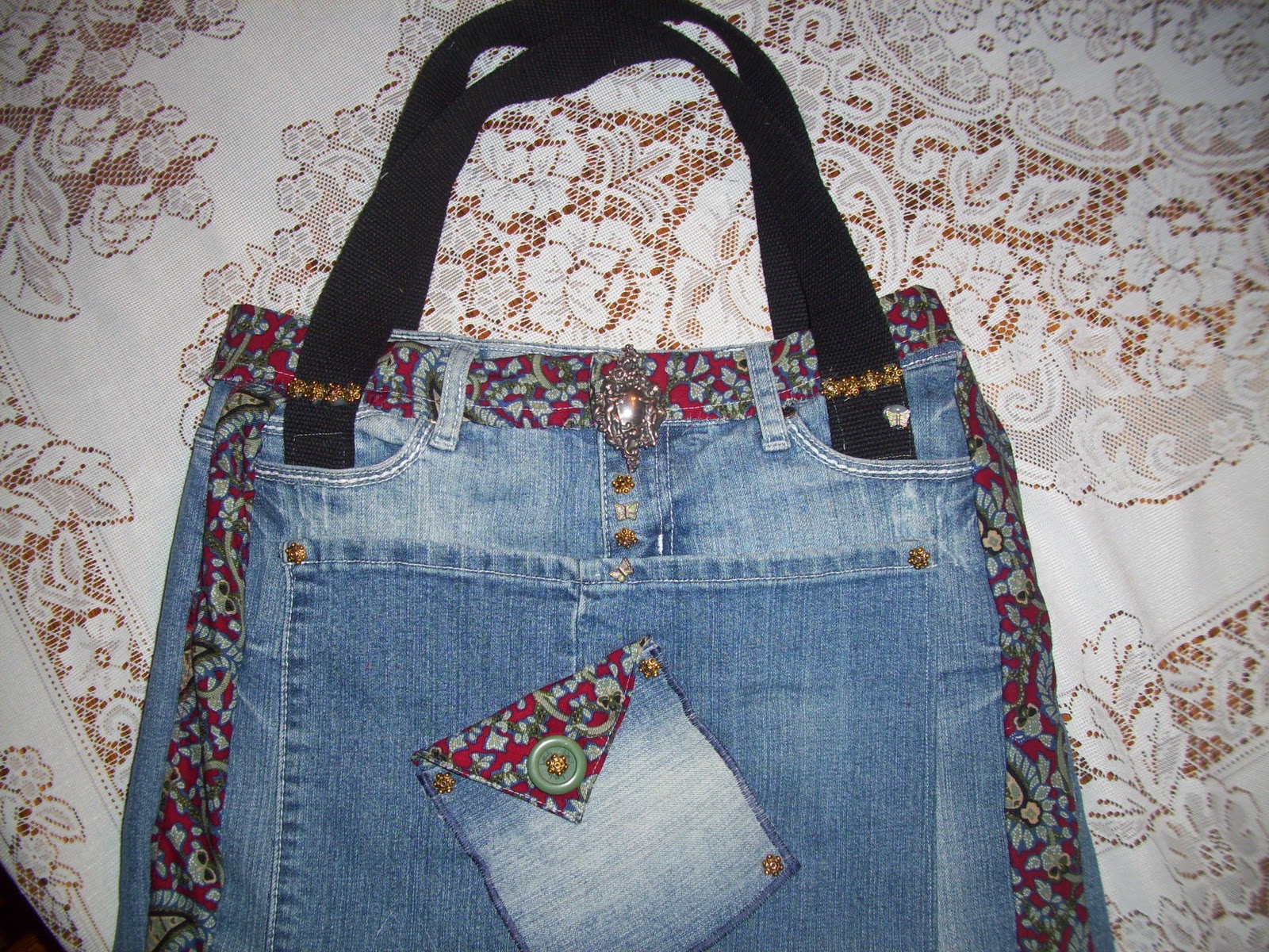 Where Your Treasure Is: Weekly Project: Blue Jean Purse