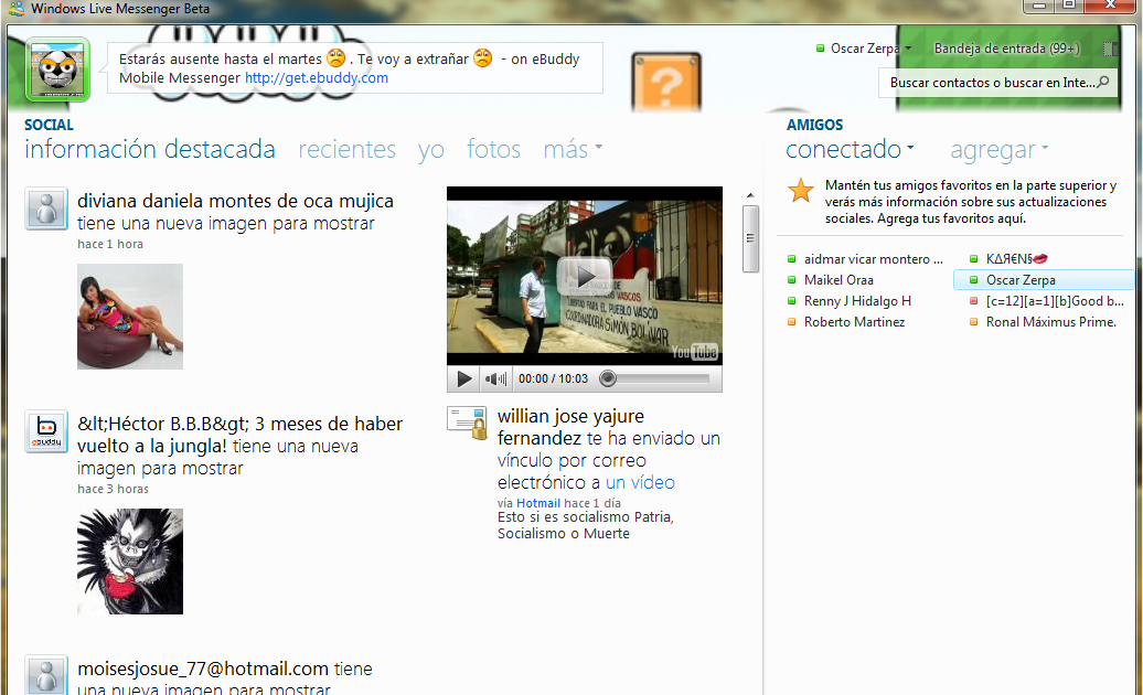 Messenger para windows phone