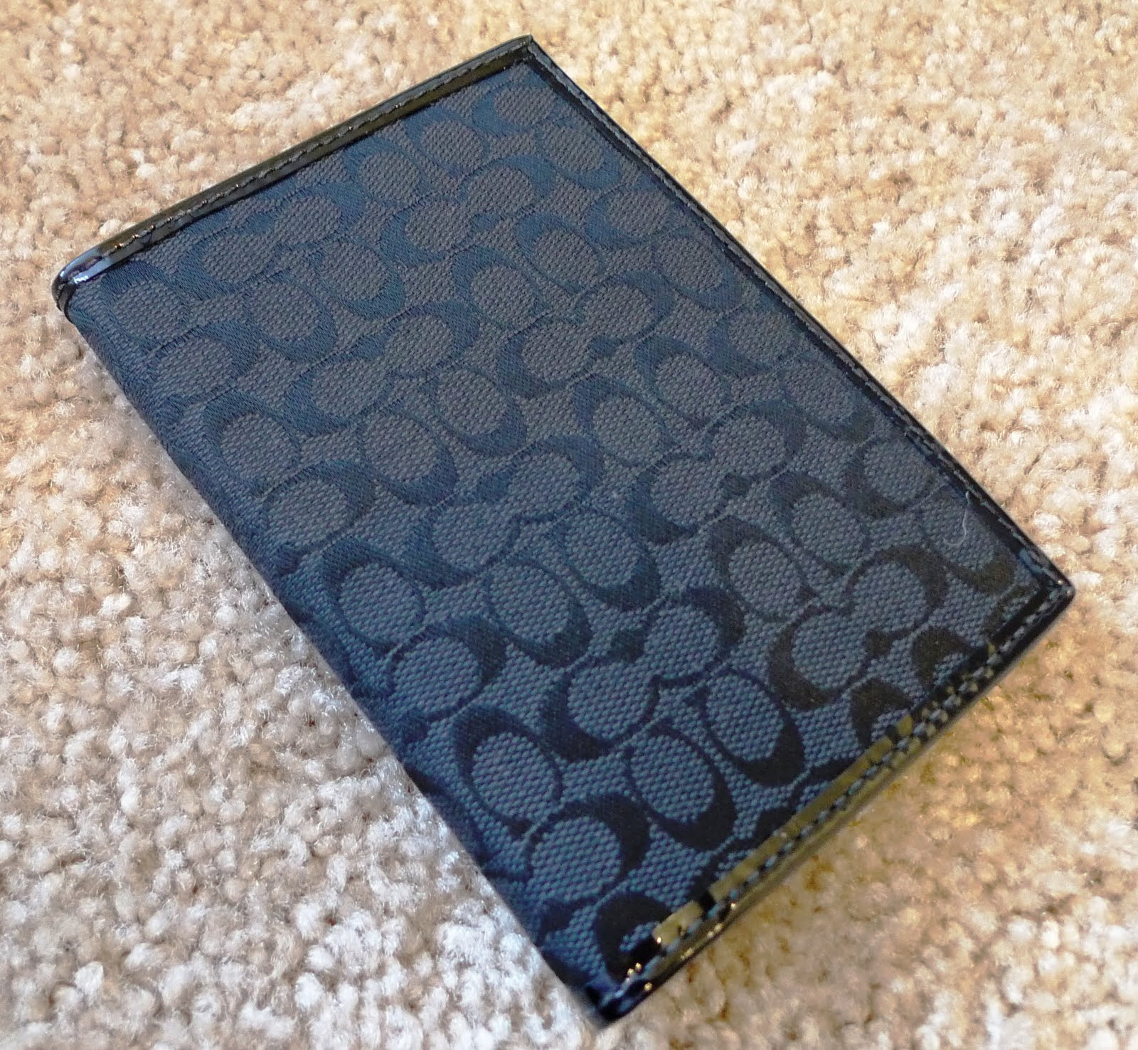 Pam's Coach & Kate Spade Blog Coach Signature Passport Holder (Black