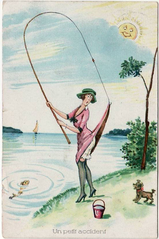 He like a fish. Женщина на рыбалке юмор. Пожарный юмор рыбалка. Женщина на рыбалке достает крючок из рыбы юмор. Рыбалка женщина с ребенком смешная картинка.