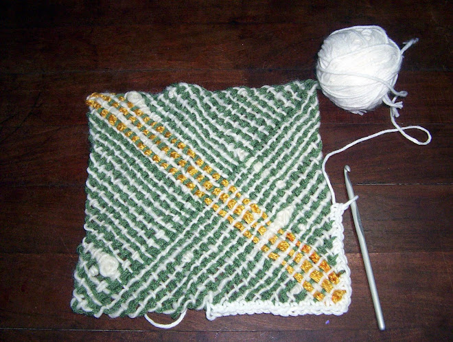 realizando el borde en crochet