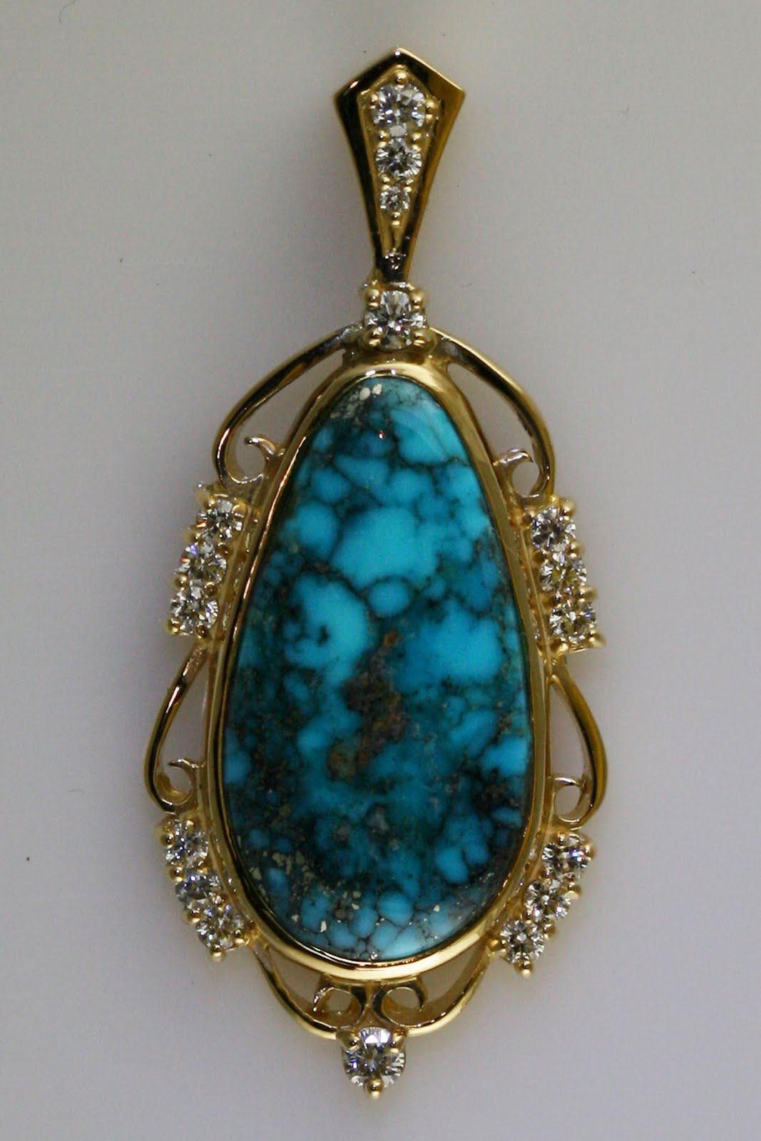 Black Mountain Jewelry Co Gem Grade Morenci Turquoise Pendants