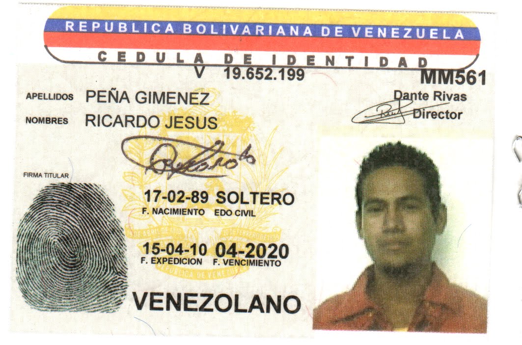 vivero de ricardo cedula de identidad