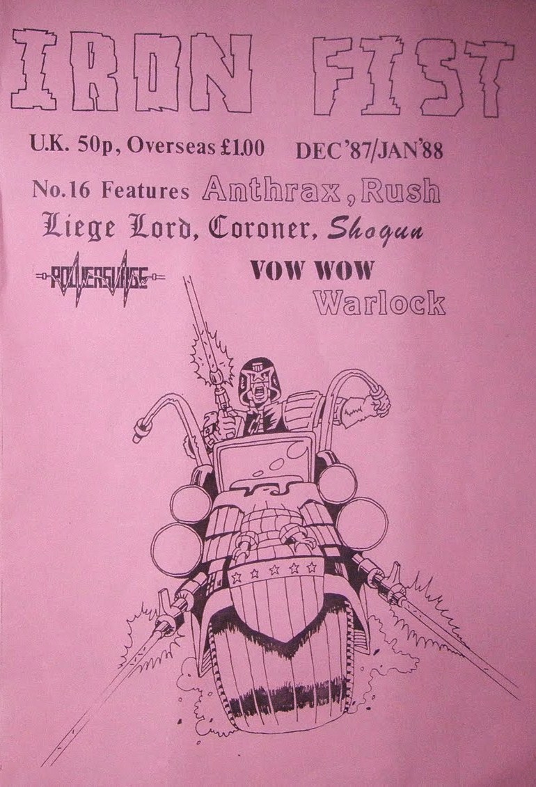 Iron Fist 16 (Dec'87 / Jan'88) [Fanzine] RARE AND OBSCURE METAL ARCHIVES