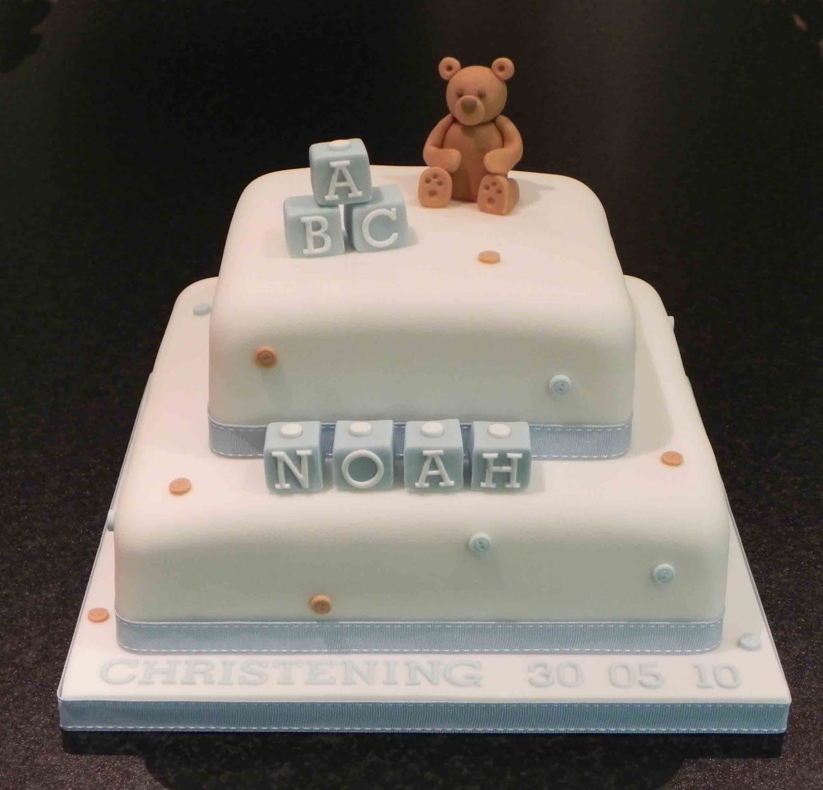 Cake by Lisa Price "Cute as a button" christening cakes