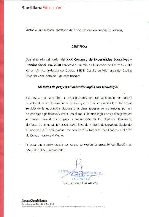 Premio Santillana Project Description