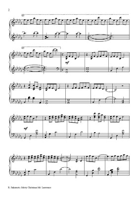 Hahn's Sheet Music to Share: Sheet Music - Merry Christmas Mr Lawrence (4 pages)