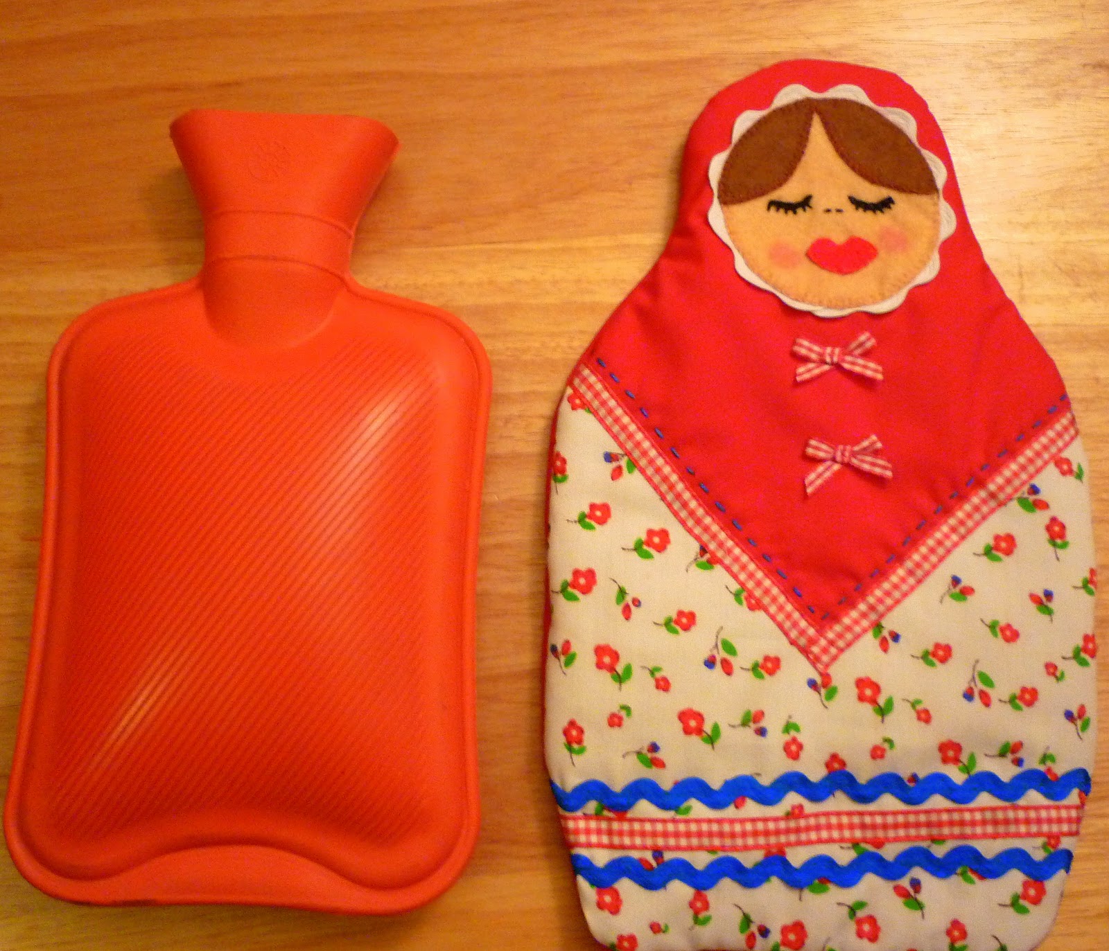 Lucky Dragonfly Craft Russian Doll Hot Water Bottle