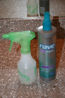 Spray water bottle, Rave hair spray