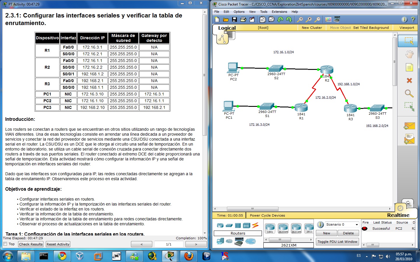 Lo Agarro 2.3.1.3 verificación de los cambios en la tabla de enrutamiento