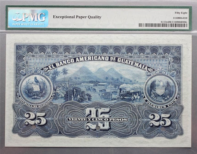 El Banco Americano Guatemala Pesos banknote