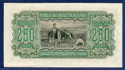 Bulgaria banknotes 250 Leva banknote of 1942 Tsar Simeon II|World Banknotes & Coins Pictures ...
