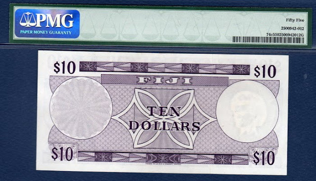 Paper Money Fiji 10 Dollars banknote