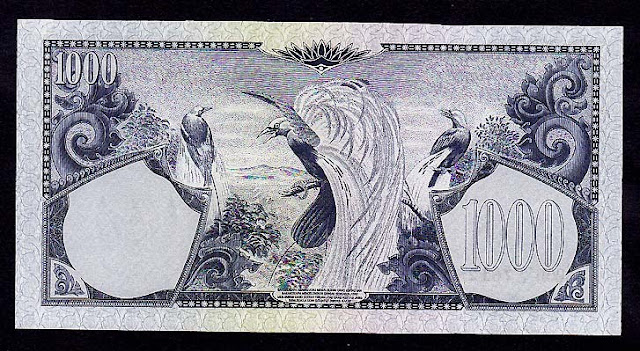 Paper Money Indonesia 1000 Rupiah banknote bill cash