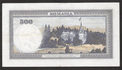 500 Lei banknote Peleş Castle