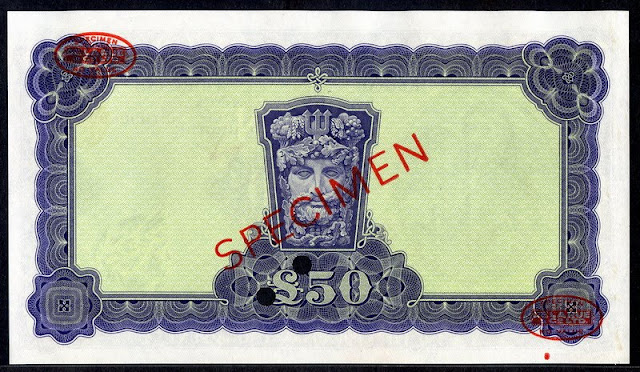Banknotes of Ireland fifty pounds Lady Lavery