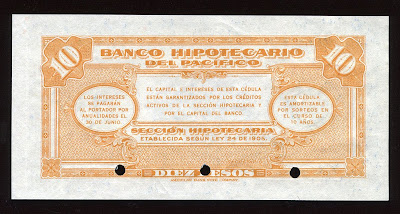 Colombia Antique Currency Banco Hipotecario del Pacifico 10 Peso