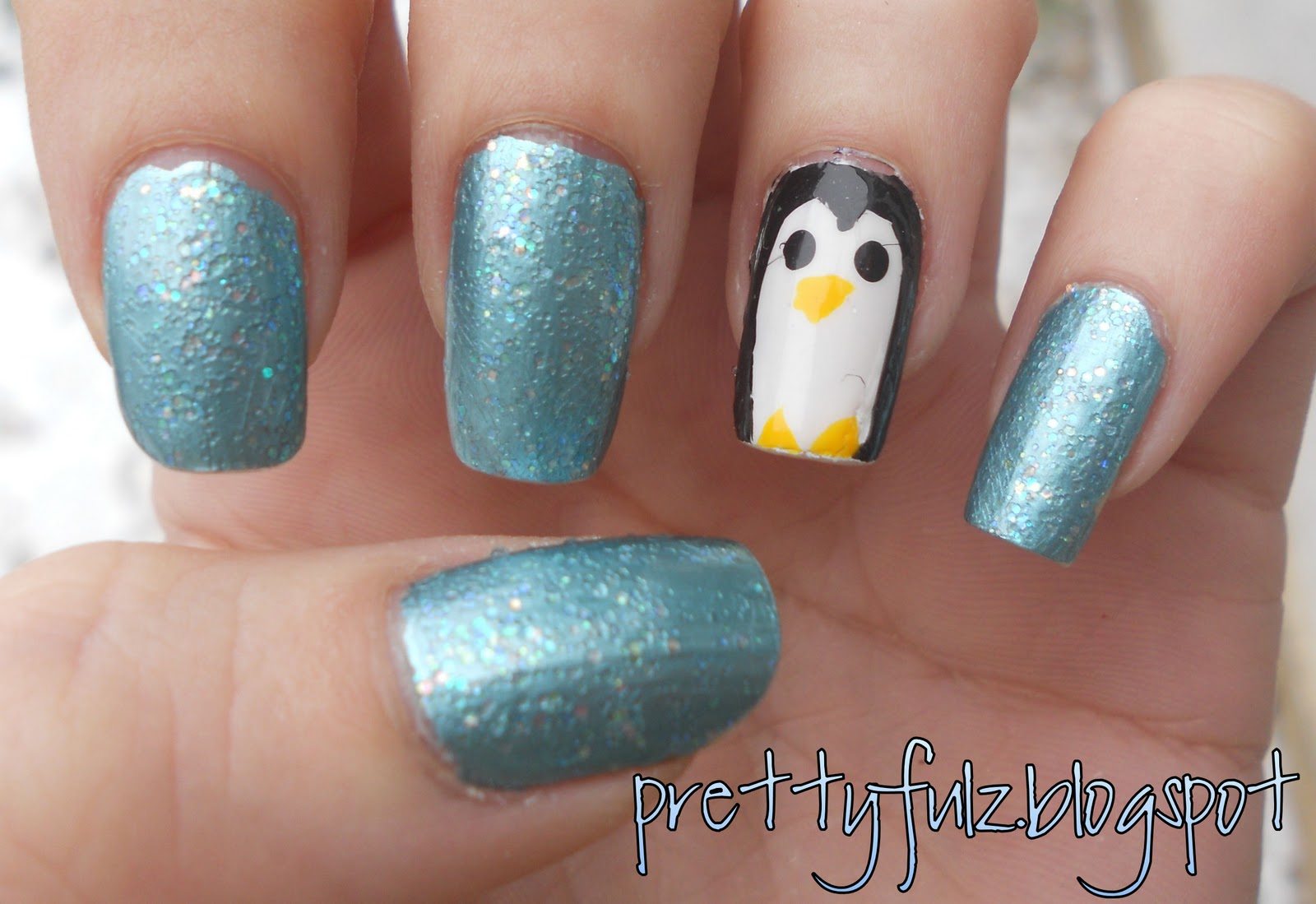 9. "Cute Penguin Nail Design" - wide 2