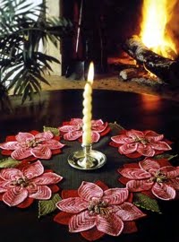 Manualidades navideñas tejidas a crochet:Flor de noche buena ~ Solountip.com
