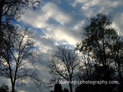 Silver clouds on the sky-autumn scene