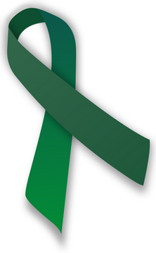 祝愿希望和重生的绿丝带献给灾难中的生还者