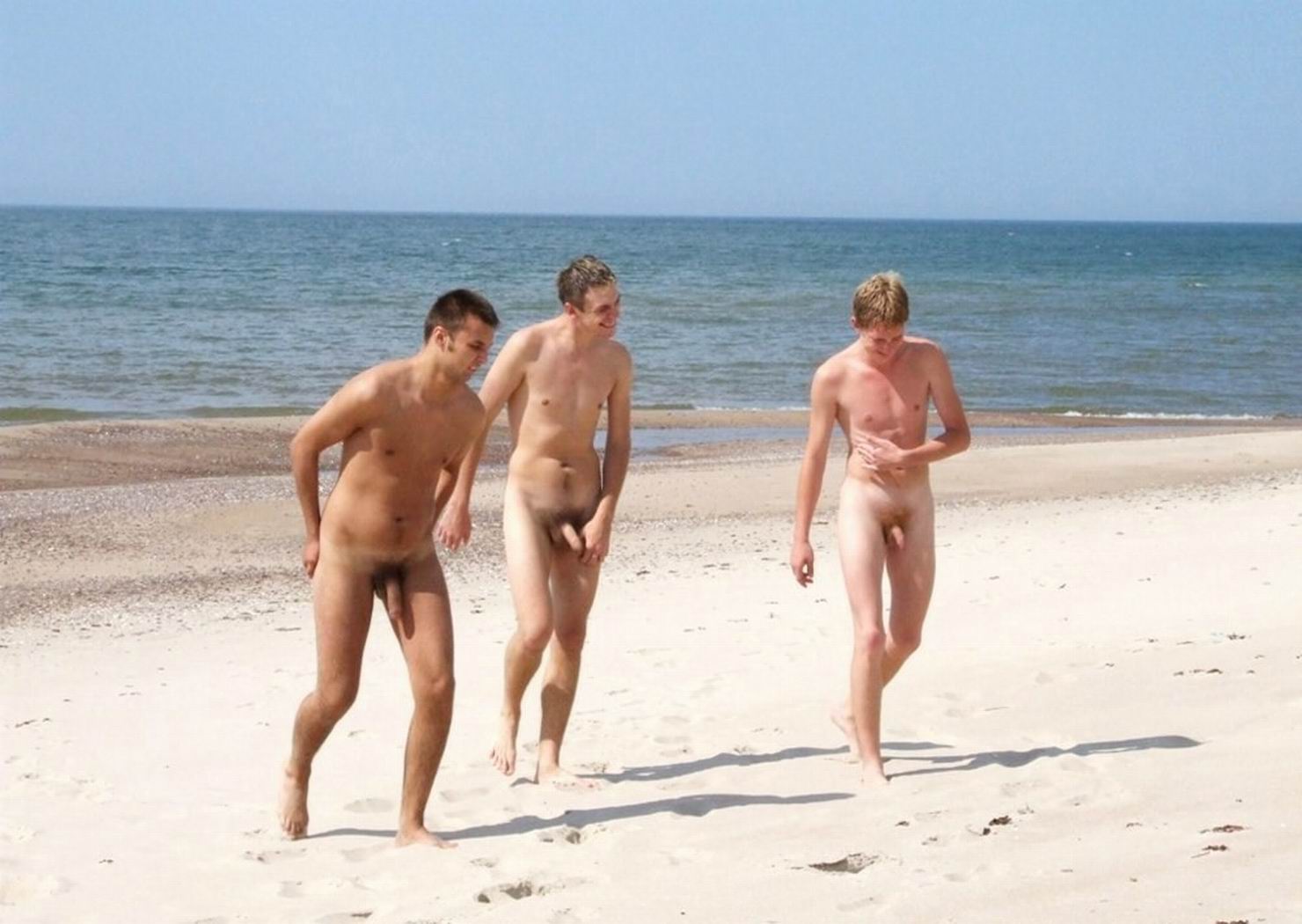 nude gay Mature beach man