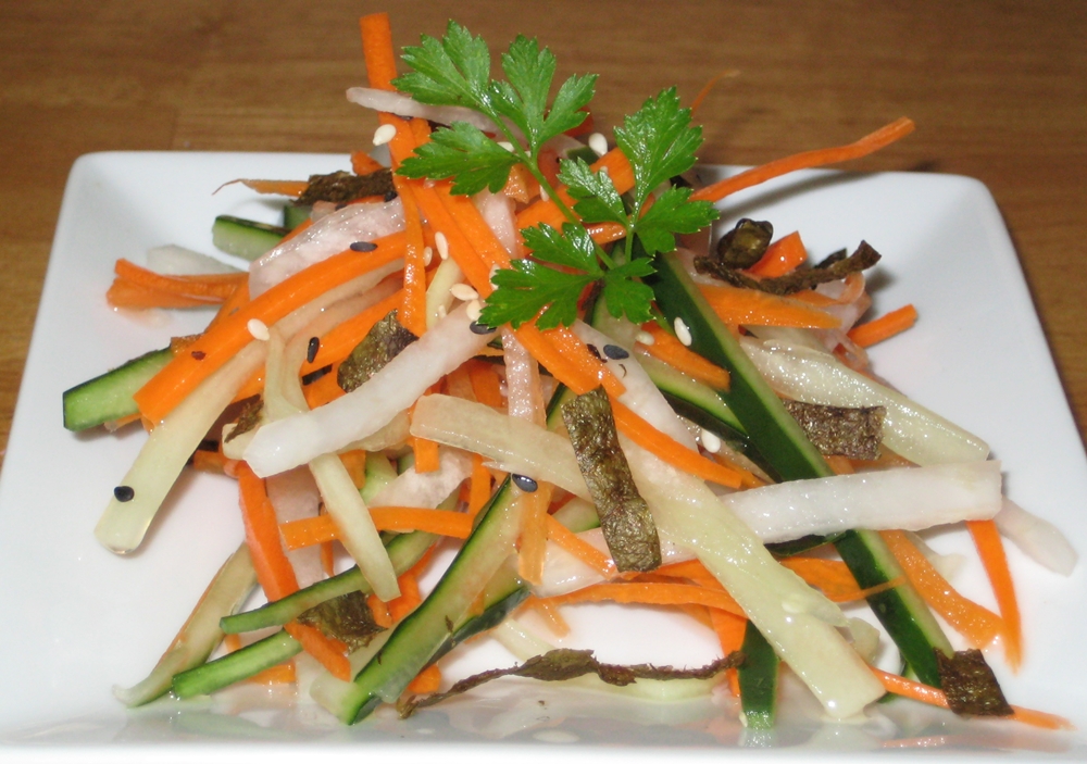 Dinner and a Movie Daikon, Cucumber & Carrot Salad Simple, Clean