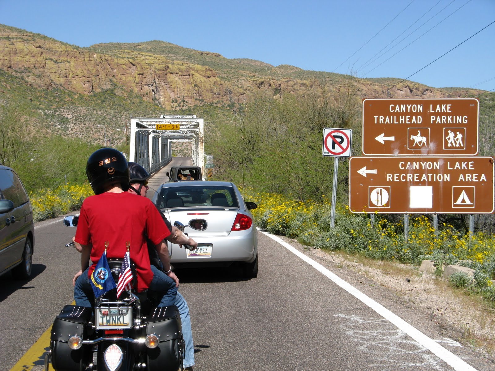 Travel, Vacation, Flying, Harley Davidson and Fun. Tortilla Flat, AZ