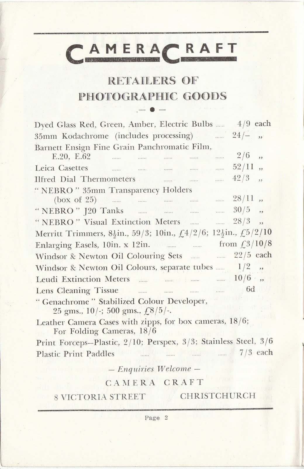 Early New Zealand Photographers Christchurch Photographic Society (Incorp)