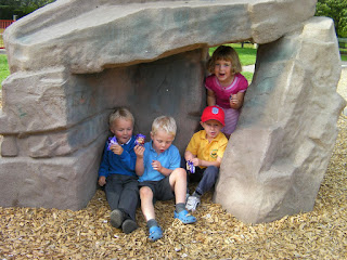 polyandrous cavemen. picnic amongst the climbing rocks