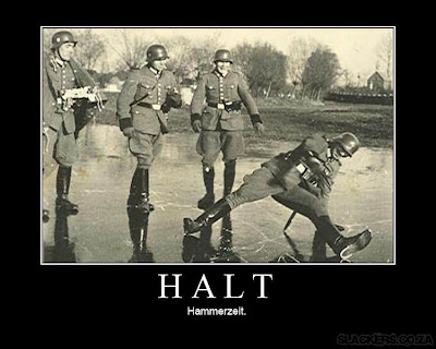 slippery nazi soldiers, halt, hammerzeit