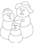 snowman family coloring printable