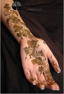 Colorful mehndi for Hands and arms