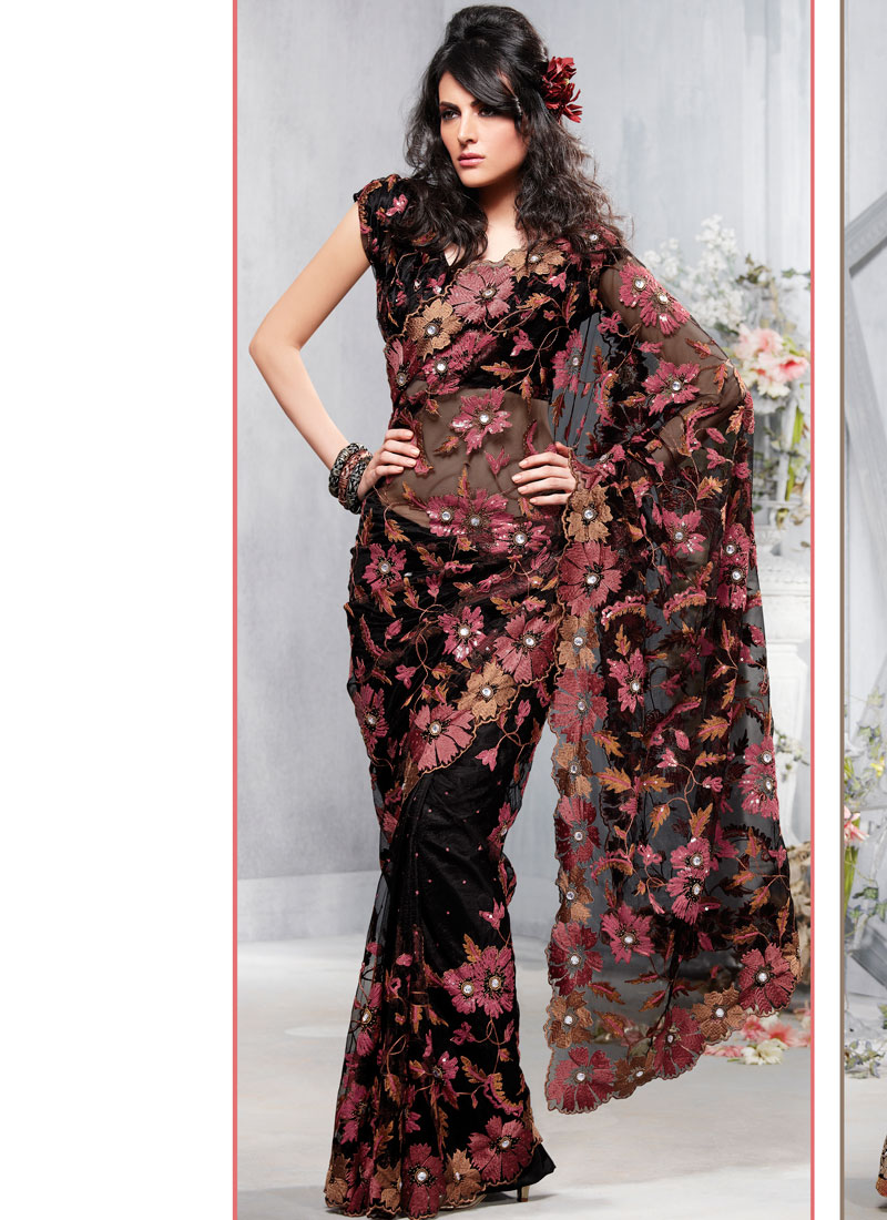 party wear saree pattern