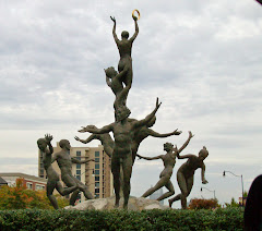 Musica,  another sculpture by Alan LeQuire--in a Nashville Roundabout