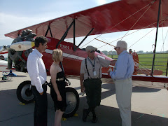 Found a group of barnstorming antique airplanes with costumed  pilots in SD.  How fun!