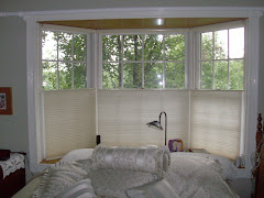 How cool are blinds that rise up from the bottom of the window? Look like curtains but they're not,