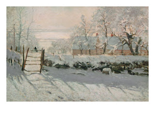 gradina iarna, claude monet, poarta cu zapada